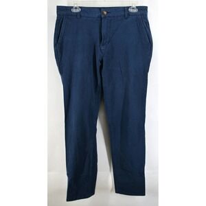 Mugsy Morgans Chino Pants Mens 33x32 Dark Navy Blue Casual Stretch